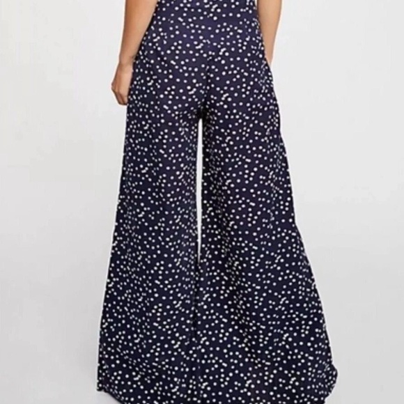 Free People ONE Bette Flare Wide Leg Polka Dot Pants - Picture 5 of 12